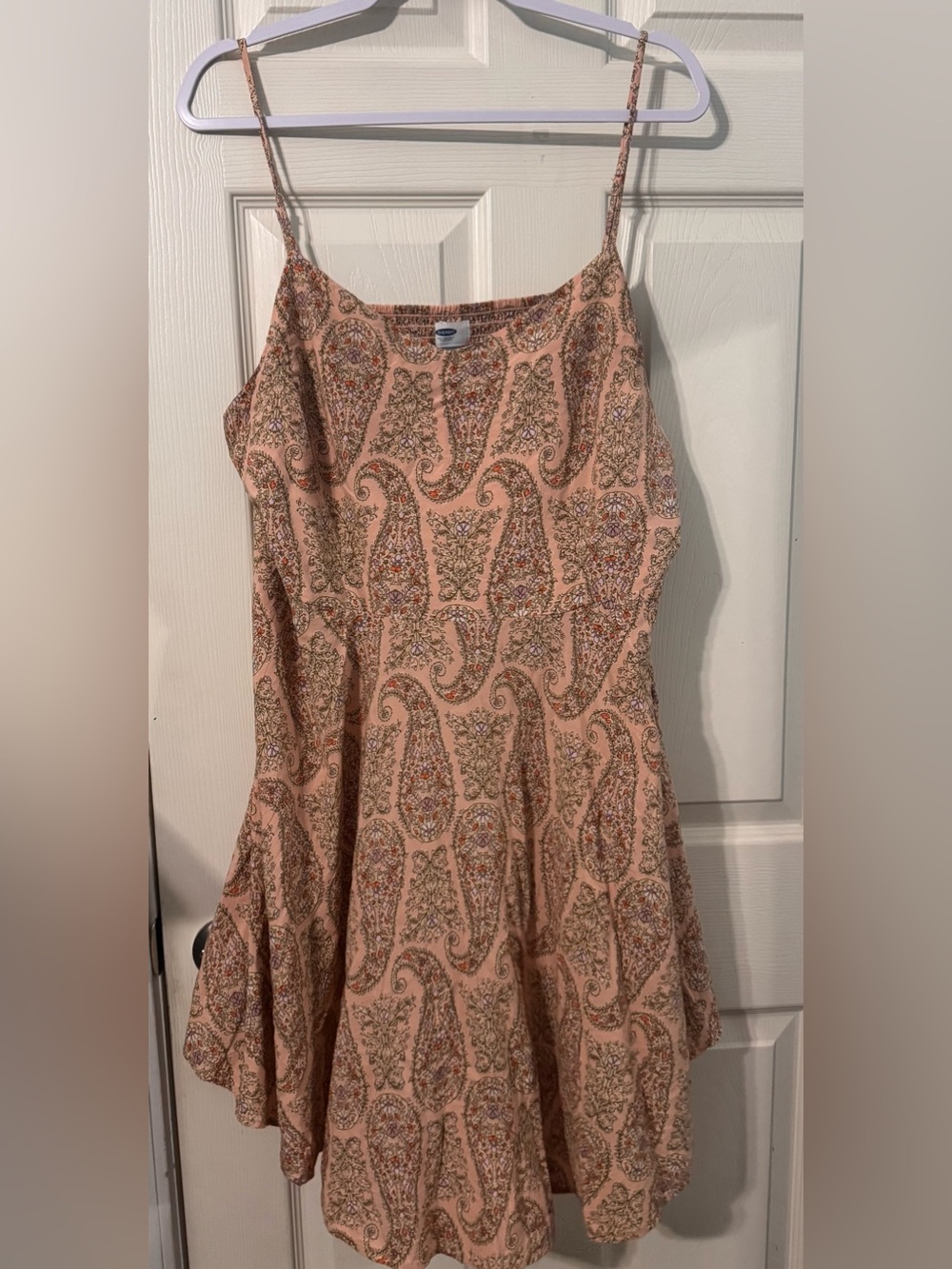 Spaghetti Strap Paisley Sundress - Peach old navy xxl